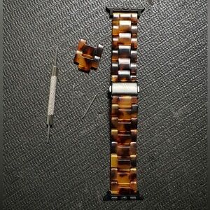 Tortoise Shell Apple Watch Band with Tool